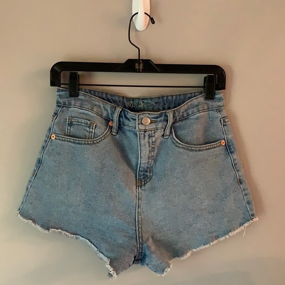 High waisted jean shorts
